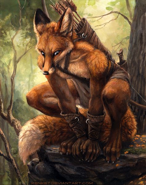 Robin Hood by kenket Fox Concept Art, Fantasy People, Campaign Ideas, Fantasy Races, Drawing Stuff, Fox Art, High Fantasy, Arte Fantasy, Arte Animal