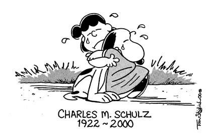 So sad.  Rest in peace Charles Schulz. Snoopy Things, Charles Shultz, Peanuts Quotes, Ugly Crying, Woodstock Snoopy, Lucy Van Pelt, Snoopy Cartoon, Peanuts Comic Strip, Charles Schulz