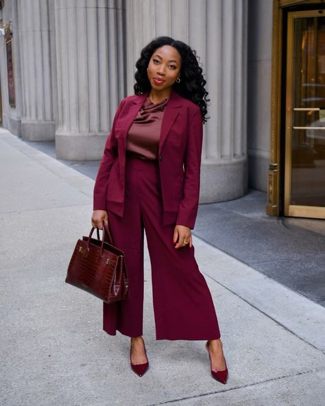 burgundy workwear, burgundy suit Work Wear, Quick Saves, Beauty