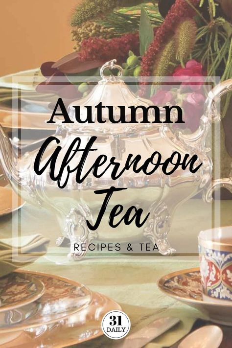 Vanilla Bean Scones, Autumn Tea Party, Wine Poached Pears, Pumpkin Tarts, Fall Tea, Autumn Afternoon, Afternoon Tea Recipes, Pumpkin Pudding, Tea Time Food