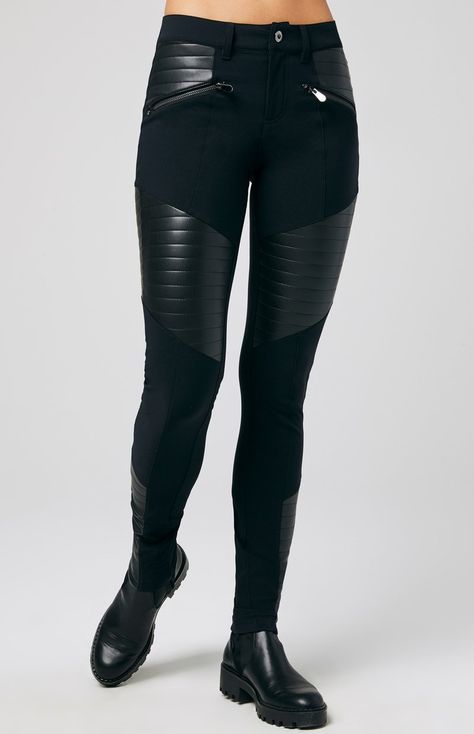 Moto Pants Women, Moto Pants, Pants Women, Character Outfits, Mode Inspiration, Everyday Outfits, Work Outfit, Dress To Impress, Vegan Leather