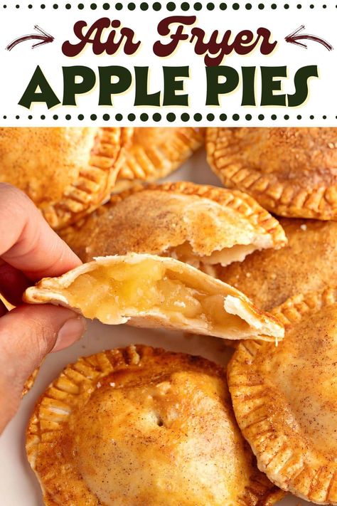 Air Fryer Apple Pie Bombshell, Airfryer Hand Pies, Air Fried Apple Pies, Easy Apple Turnovers With Pie Crust, Air Fryer Fried Pies, Homemade Fried Apple Pies, Airfryer Pies, Fried Pies In Air Fryer, Air Fryer Hand Pie Recipes