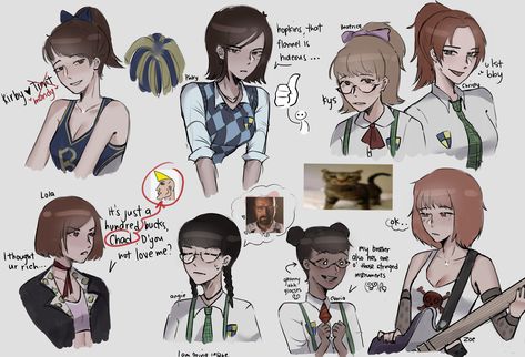 fanart of some of the girls that caught my attention in the game !! Bully Game Pfp, Bully Scholarship Edition Fanart, Bully X Nerd, Bully Game Fanart, Canis Canem Edit, Bully Fanart, Bully Girl, Bullworth Academy, Jimmy Hopkins