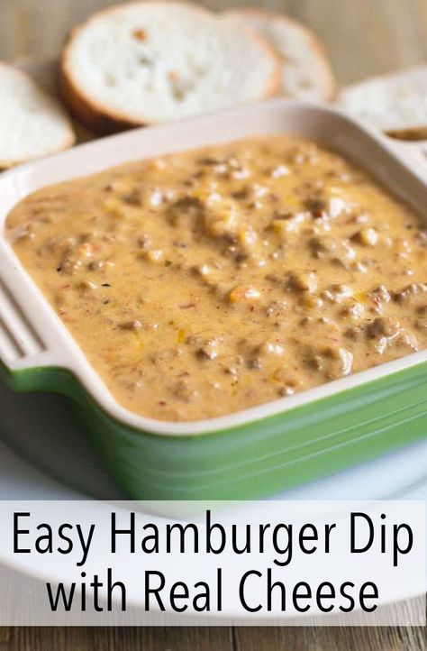 Hamburger Cheese Dips, Dinner For Two Easy, Hamburger Dip, Cheese Dip Crock Pot, Chip Dip Recipes, Nachos Cheese Dip, Beef Dip, Chili Cheese Dips, Dip Easy