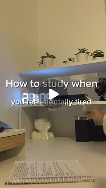 Academixzone on Instagram: "Here is the only strategy you need 👇🏻

When you’re mentally tired, studying can feel overwhelming, but these strategies can help:

1. Take Breaks: Use the Pomodoro Technique (25 minutes of study followed by a 5-minute break) to prevent burnout.
 
2. Break Tasks into Small Steps: Focus on smaller chunks of your material to make it more manageable.

3. Switch Topics: If you’re struggling with one subject, switch to another to keep your mind fresh.

4. Use Active Learning: Engage in techniques like summarizing, teaching the material, or using flashcards to keep your brain active.

5. Create a Relaxing Study Environment: A clean, quiet, and comfortable space can help improve concentration.

6. Hydrate and Eat: Drink water and eat brain-boosting snacks like nuts or Tired Studying, How To Be Concentrated While Studying, How To Get Concentration In Studies, How To Stay Concentrated While Studying, How To Stop Distractions While Studying, Tips To Study Without Distraction, Study Environment, The Pomodoro Technique, Prevent Burnout