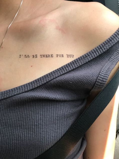 Friends The Show Tattoo, Friends Tv Show Inspired Tattoo, Friends Tattoo Tv Show Quotes, F R I E N D S Tattoo, Ill Be There For You Tattoos, Friends Themed Tattoos, Movie Related Tattoos, Tv Show Friends Tattoo, Rachel Green Tattoo