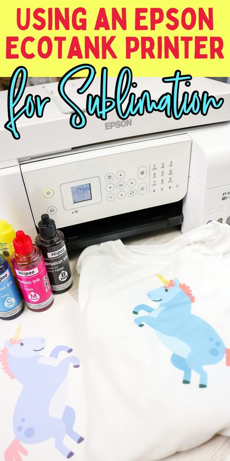 Printer For Sublimation, Best Inkjet Printer, Diy Shirt Printing, Epson Ecotank Printer, Best Printer, How To Make Photo, Sublimation Ideas Projects Inspiration, Heat Press Designs, Best Printers