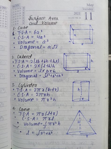 Class 9th Maths Formula Sheet, Class 12 Maths Formula Sheet, Math Formula Sheet, Surface Area And Volume, Formula Sheet, Study Meaning, Area Formula, Geometry Formulas, Class 12 Maths