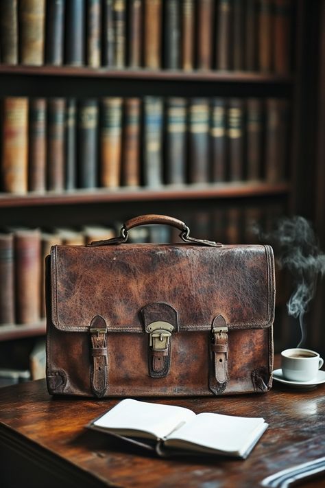 Elevate your style with a vintage leather briefcase. Its retro design adds timeless charm! #LeatherAccessories #VintageStyle Leather Briefcase Men, Leather Briefcase, Elevate Your Style, Leather Accessories, Retro Design, Vintage Leather, Leather Men, Your Style, Mood Board