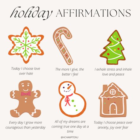 Positive affirmations for the holiday season December Affirmations Aesthetic, Winter Positive Quotes, December Reminders, Winter Affirmations, December Motivation, December Affirmations, Holiday Affirmations, Christmas Affirmations, 2025 Affirmations