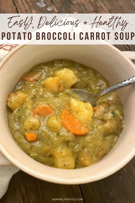 Broccoli Carrot Soup, Broccoli And Carrot Soup, Carrot Potato Soup, Spring Soup Recipes, Summer Soup Recipes, Easy Healthy Soup, Easy Soup Recipes Healthy, Broccoli Carrot, Potato Broccoli