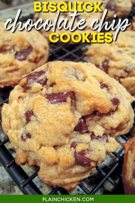 Bisquick Inspired Recipes, Bisquick Cookies, Bisquick Chocolate Chip Cookies, Egg Butter, Bisquick Recipes, Plain Chicken, Healthy Food Facts, Chocolate Chip Cookie Recipe, Cheap Healthy Meals