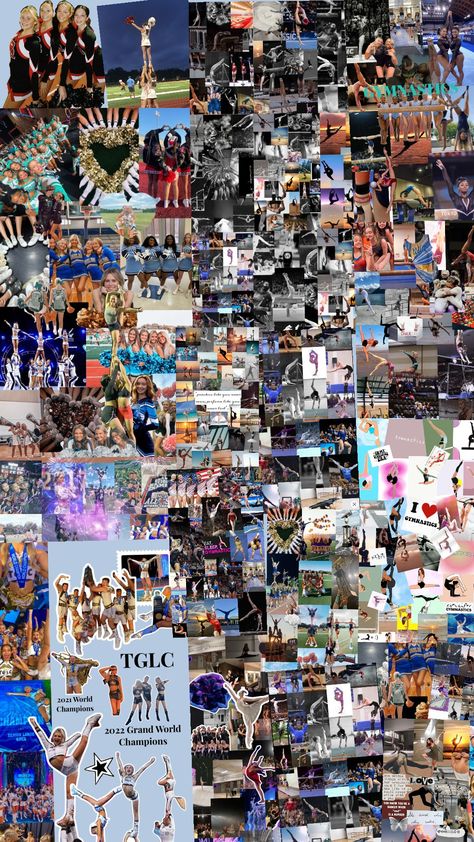 Cheer,dance and gymnastics collage Cheer Collage Wallpaper, Gymnastics Aesthetic Wallpaper, Gymnastics Collage, Gymnastics Backgrounds, Gymnastics Wallpaper, Sky Wallpapers, Shuffle Dance, Cheer Dance, Pretty Wallpapers