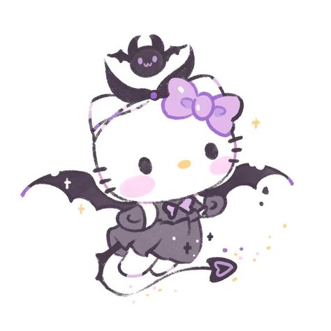 Angel Matching Pfp, Hello Kitty Matching, Halloween Pin Up, Devil Angel, Hello Kitty Baby, Hello Kitty Aesthetic, Kitty Images, Hello Kitty Characters, Hello Kitty Drawing