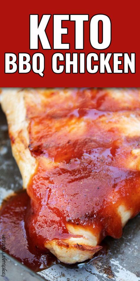 Keto Barbecue Chicken, Slow Cooker Bbq Chicken Breast, Low Carb Bbq Chicken, Keto Bbq Chicken, Bbq Keto, Sugar Free Barbecue Sauce, Chicken Bakes, Keto Basics, Keto Bbq Sauce