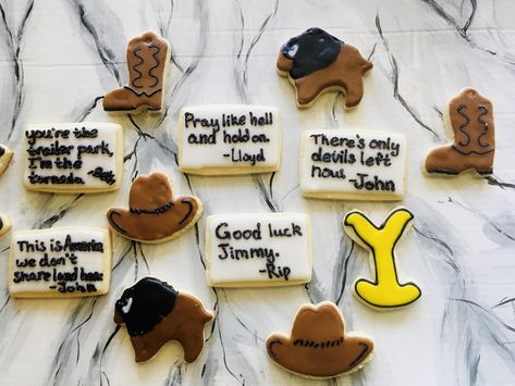 Yellowstone Cookies, Old Faithful Yellowstone, Yellow Stone, Trailer Park, Fancy Cookies, Cookie Designs, 21st Birthday, Cookie Dough, Sugar Cookies