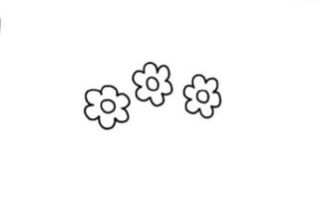 Small Simple Outline Tattoos, Three Small Flowers Tattoo, Basic Flower Tattoo, Flower With Smiley Face Tattoo, Daisy Doodle Tattoo, Tiny Daisy Tattoo Simple, Simple Flower Tattoo Outline, Cartoon Flower Tattoo, Daisy Minimalist Tattoo