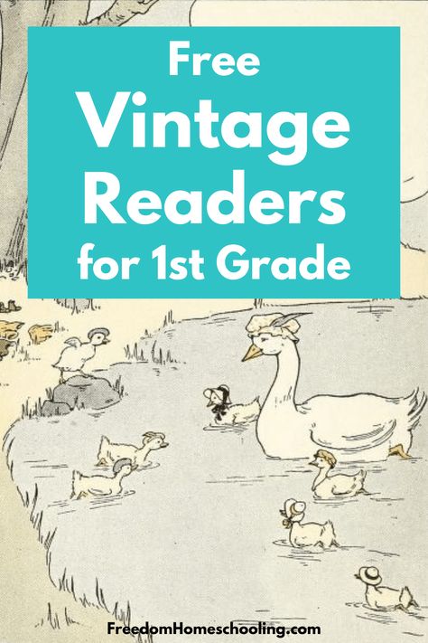 These first grade vintage readers are now free online as ebooks. Includes McGuffey, Elson, Treadwell, and many more! Mcguffey Readers, Free Homeschool Resources, History Curriculum, Reading Literature, First Grade Reading, Eighth Grade, Reading Fluency, Homeschool Activities, Vintage School