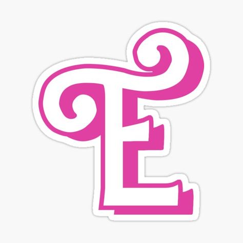 "Bubble Pink Letter F - Monogram - Initial - Alphabet" Sticker for Sale by CreationsbyAny | Redbubble Pink Alphabet Letters, Barbie Letters, E Alphabet, Sticker Journaling, Initial F, Alphabet Sticker, Barbie Silhouette, Girly Pics, Disney Letters