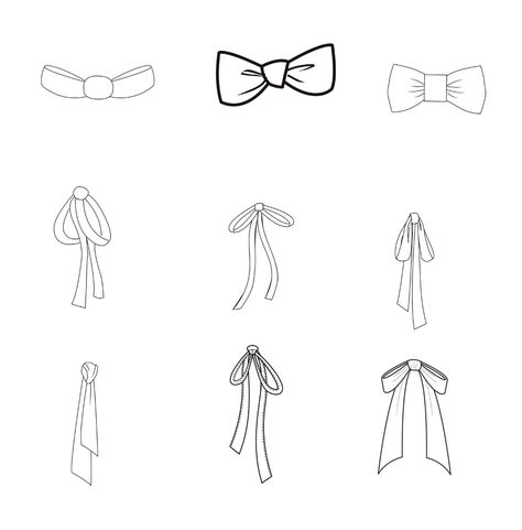 Ribbons and drawstrings fashion flat templates / Technical Drawings / Fashion CAD Designs for Adobe Illustrator / Fashion flat sketch - Payhip Drawstring Technical Drawing, Flat Sketches Fashion Adobe Illustrator, Bow Technical Drawing, Ribbon Technical Drawing, Flat Pattern Fashion Technical Drawings, Flat Drawing Fashion, Technical Fashion Drawing, Fashion Flat Drawing, Ribbon Sketch