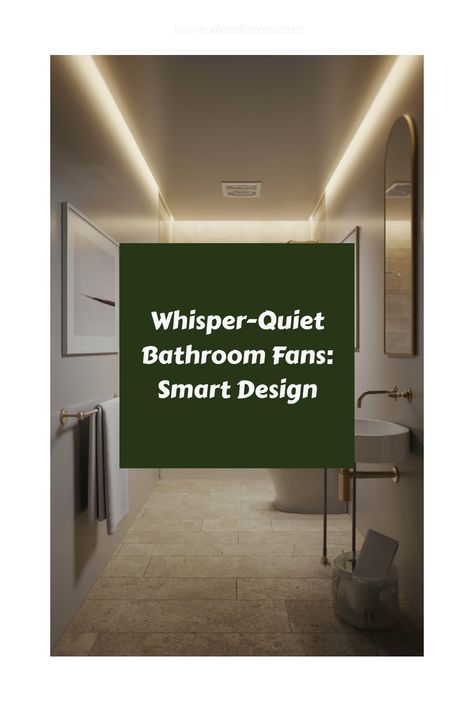 Whisper-quiet bathroom with elegant design and discreet fan installation. Bathroom Fans, Tranquil Bathroom, Minimalist Vanity, Bathroom Extractor Fan, Bathroom Ventilation, Bathroom Ambiance, Bathroom Layouts, Serene Bathroom, Chic Lighting