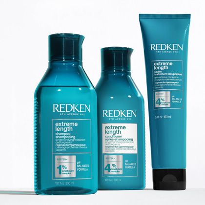 3 Product You Need For Dry Hair | Redken Redken Product Photography, Redken Conditioner, Redken Shampoo And Conditioner, Redken Extreme Length, Redken Products, Redken Shampoo, Redken Extreme, Thicker Stronger Hair, Biotin Hair Growth