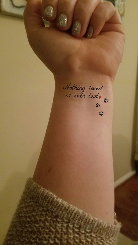 Tattoo Dog Memorial, Tattoo Memorial, Tattoos Dog, Tatoo Dog, Pet Memorial Tattoo, Tattoos For Dog Lovers, Dog Memorial Tattoos, Pawprint Tattoo, Tattoo Dog