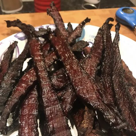 Beef Jerky Recipe Oven, Beef Jerky Seasoning, Jerky Seasoning Recipe, Teriyaki Beef Jerky Recipe, Ground Beef Jerky, Ground Beef Jerky Recipe, Oven Jerky, Smoked Jerky, Smoked Beef Jerky