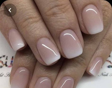 Ombre Nails Wedding, Wedding Nail Color, Powder Ombre Nails, Dip Powder Ombre, Manicure Natural, French Fade Nails, Simple Wedding Nails, Ombre Gel Nails, Wedding Nails Bridesmaid