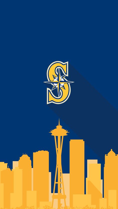 Seattle Seattle Sports Teams, Seattle Mariners Wallpaper, Washington Scenery, Mariners Wallpaper, Major League Baseball Logo, Baseball Wallpapers, Mariners Logo, Nhl Wallpaper, Seattle Mariners Baseball