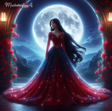 Mulan Artwork, Disney Princesses Art, Disney Princess Silhouette, Asian Princess, Goth Disney, Alternative Disney Princesses, Disney Character Art, Disney Illustration, Disney Princess Artwork