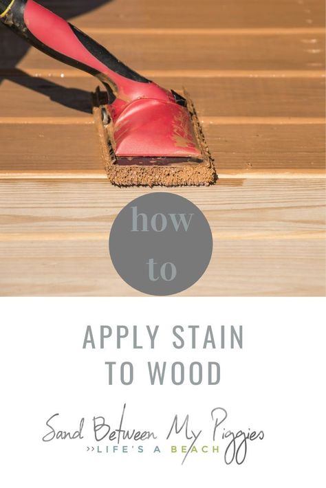 Try these tips and tricks to applying stain to wood. Learn about different types of stain and wood. Visit sandbetweenmypiggies.com for this and other DIY ideas. #DIYprojects #woodprojects #sandbetweenmypiggiesblog How To Stain Wood, Stain Wood, Oil Based Stain, Water Based Stain, Diy Projects For Kids, Diy Projects On A Budget, Cool Diy Projects, Cheap Diy, Diy Wood Projects