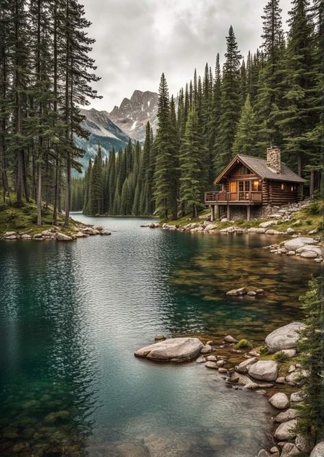 Nature Tourism, Beautiful Scenery Pictures, Natural Background, Cabins And Cottages, Beautiful Landscape Wallpaper, Forest House, Cabin Life, Cool Pictures Of Nature, Rustic Cabin