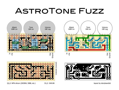 Perf and PCB Effects Layouts: Sam Ash Diy Guitar Amp, Diy Guitar Pedal, Mad Professor, Guitar Making, Diy Guitar, Distortion Pedal, Electronic Circuit Projects, Guitar Pedal, Circuit Projects