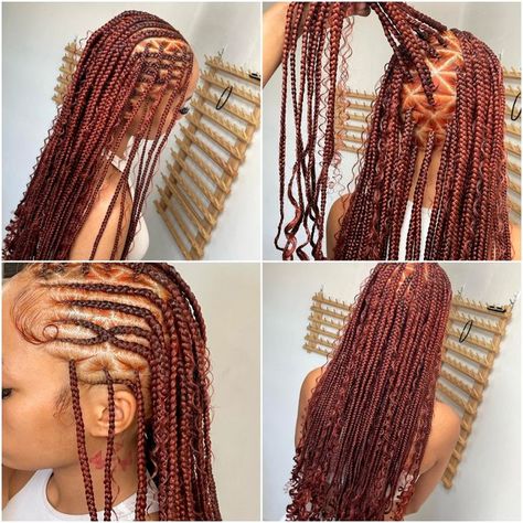 9. Flip Over Fulani Bohemian Braids: This one shows a beautiful braiding pattern on your head while giving you a chic feel. Fulani Bohemian Braids, Small Bohemian Knotless, Small Bohemian Knotless Braids, Braiding Pattern, Bohemian Knotless Braids, Small Knotless Braids, Bohemian Knotless, Hair Fairy, Small Knotless