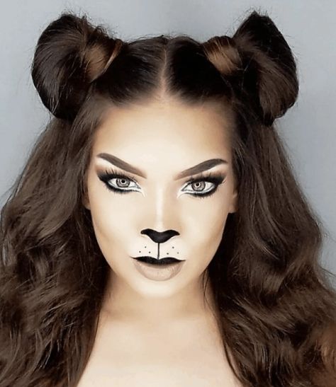 Lion Makeup, Easy Halloween Makeup Ideas, Tiger Makeup, Lion Halloween, Halloween Makeup Witch, Halloween Makeup Tutorial Easy, Cat Halloween Makeup, Makeup Clown, Easy Halloween Makeup