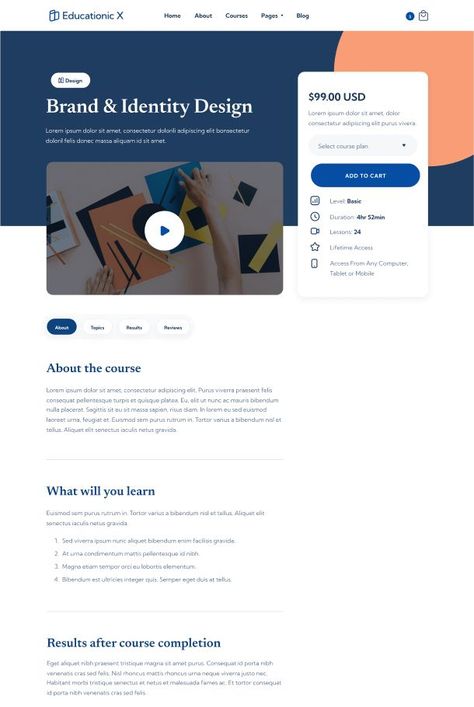 Education HTML CSS Website Theme Online Course Website Design, Course Website Design, Learning Website Design, Website Course, Webflow Website, Syllabus Template, Blogging Website, Class Website, Webflow Templates