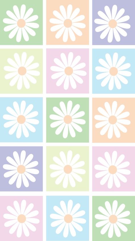 Danish Pastel Iphone Wallpaper, Wallpaper Squared, May Ipad Wallpaper, Aesthetic Patterns Pastel, Square Wallpaper Aesthetic, Pastel Flowers Wallpaper, Danish Pastel Wallpaper, Pastel Phone Wallpaper, Wallpaper Daisy