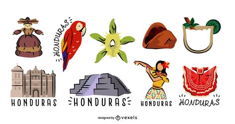 Honduras elements set #AD , #Honduras, #set, #elements Roatan Honduras, Mo Design, Hispanic Heritage Month, Shirt Maker, Educational Projects, Layout Template, Creative Tattoos, Social Media Business, Create A Logo