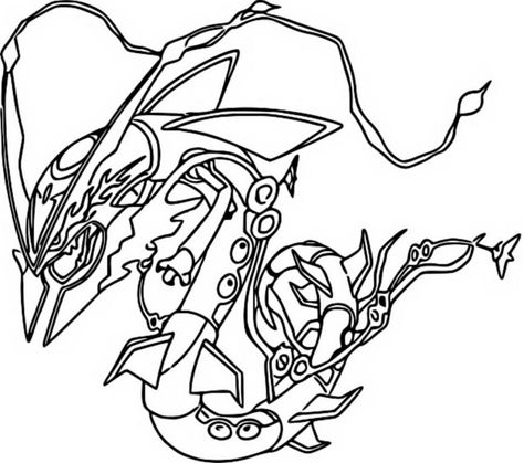 Coloring page Mega Evolved Pokémon : Mega Rayquaza 384 384 Ex Pictures, Mega Rayquaza, Pokemon Coloring Sheets, Rayquaza Pokemon, Flying Type Pokemon, Anna Und Elsa, Mega Pokemon, Legendary Dragons, Pokemon Charizard