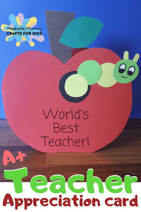 Homemade Teacher Appreciation Cards Diy, Animal Paper Craft, Mummy Craft, Teacher Thank You Notes, Paper Card Design, Mummy Crafts, Handmade Teacher Gifts, Paper Craft For Kids, Favourite Teacher