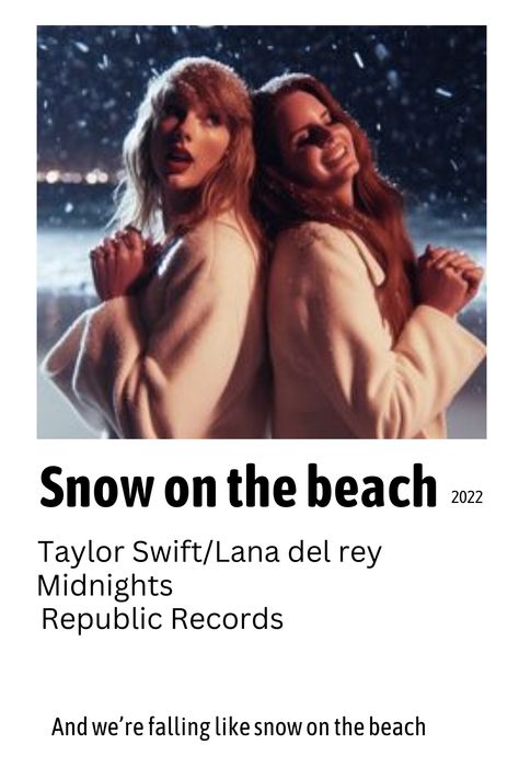 Snow On The Beach Taylor Swift, Snow On The Beach Taylor, Snow On The Beach, Swift 3, Aesthetic Wallpaper, Lana Del Rey, Music Artists, Random Stuff, Taylor Swift