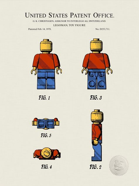 Lego Patent, Lego Blueprint, Lego Poster, Lego Print, Lego Decorations, Animation Classes, Lego Collection, Pub Design, Lego Diy