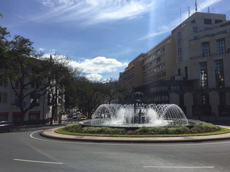 Fountains on a roundabout on the main road into Funchal Fountain Roundabout, Traffic Calming, Sakura Garden, Hamilton Island, Water Fountains, Movie Studio, Beautiful Streets, Sun City, Funchal