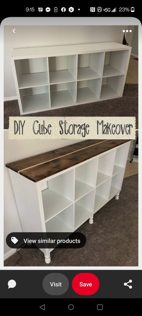 Ikea Decor Hacks, Cube Storage Decor, Diy Cube Storage, Ikea Cubes, Shelf Makeover, Baby Closet Organization, Diy Entertainment, Ikea Ideas, Cube Storage Bins