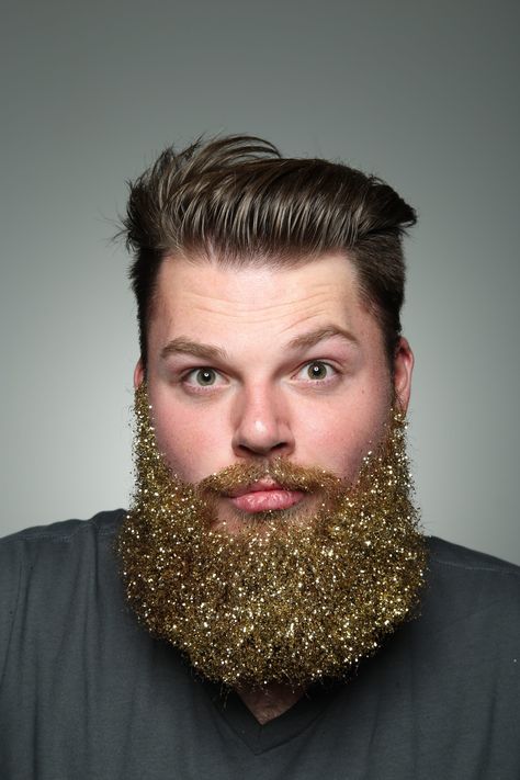 Getting festive with a glitter beard! Show me your #beards #glitter #festivefacialhair Hair Ideas Men, Glitter Beard, Glitter Beards, Glitter Ideas, Beard Guide, Epic Hair, Glitter Jacket, Glitter Wall Art, Glitter Letters