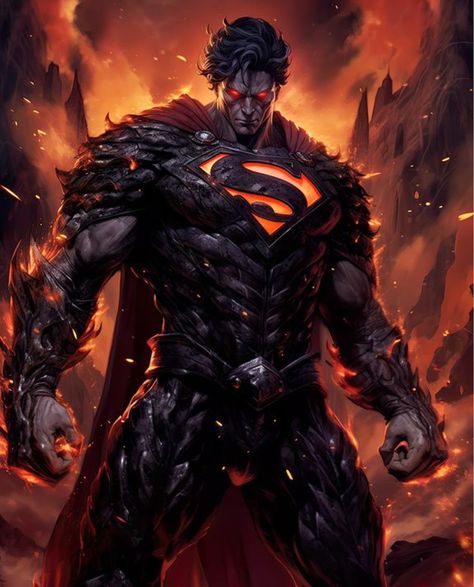 Superman Dark Superman, Dc Superheroes Art, Dark Superhero, Superman Villains, Evil Superman, Superman Tattoos, Superman Comic Books, Superman Pictures, Evil Man