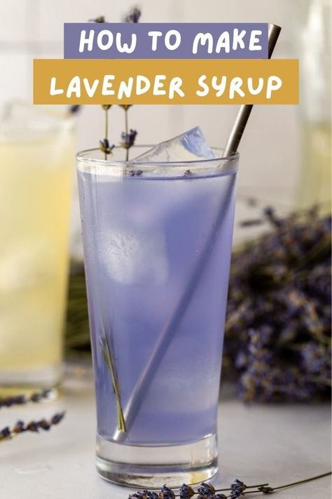 Lavender Drink, Homemade Coffee Syrup, Fun Summer Drinks, Lavender Recipes, Lavender Syrup, Simple Syrup Recipes, Homemade Syrup, Lavender Lemonade, Delicious Drink Recipes