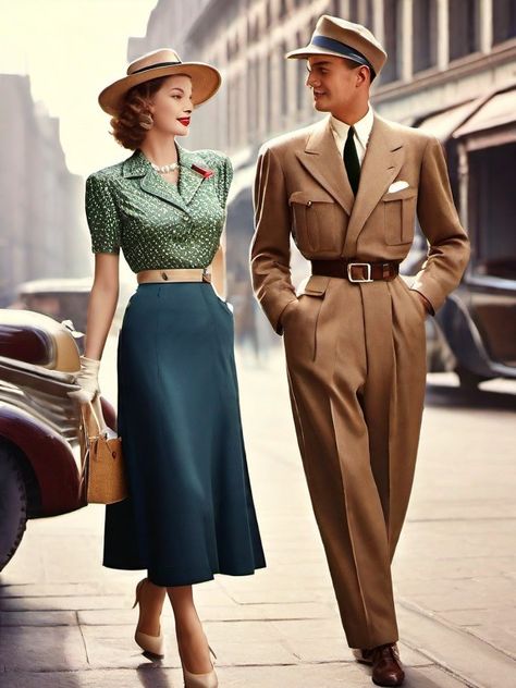 Oldies Outfits, Gen Z Fashion Trends, 50s Outfit, 1930s Outfits, Gen Z Fashion, 40s Outfits, Fashion 1950, New Look Fashion, Style Parisienne