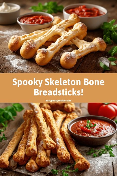 Halloween Skeleton Bone Breadsticks: Easy, Fun & Perfect Party Snack! Bones Themed Party, Halloween Bones Snack, Skeleton Party Food, Skeleton Food Ideas, Skeleton Food Platter, Halloween Party Sides, Skeleton Snacks, Halloween Breadsticks, Witch Finger Breadsticks